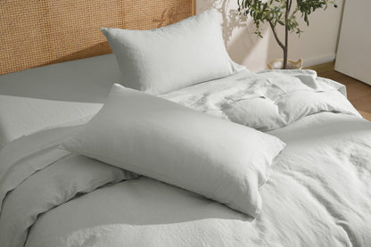 100% French Linen Sheet &amp; Duvet Cover Set - SELENE- 