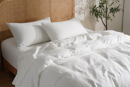 100% French Linen Sheet &amp; Duvet Cover Set - SELENE- 