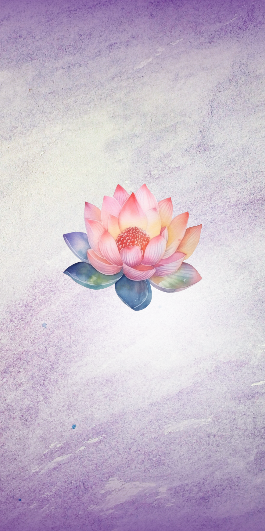 A vibrant lotus flower displayed against a rich purple background, symbolizing beauty and tranquility.