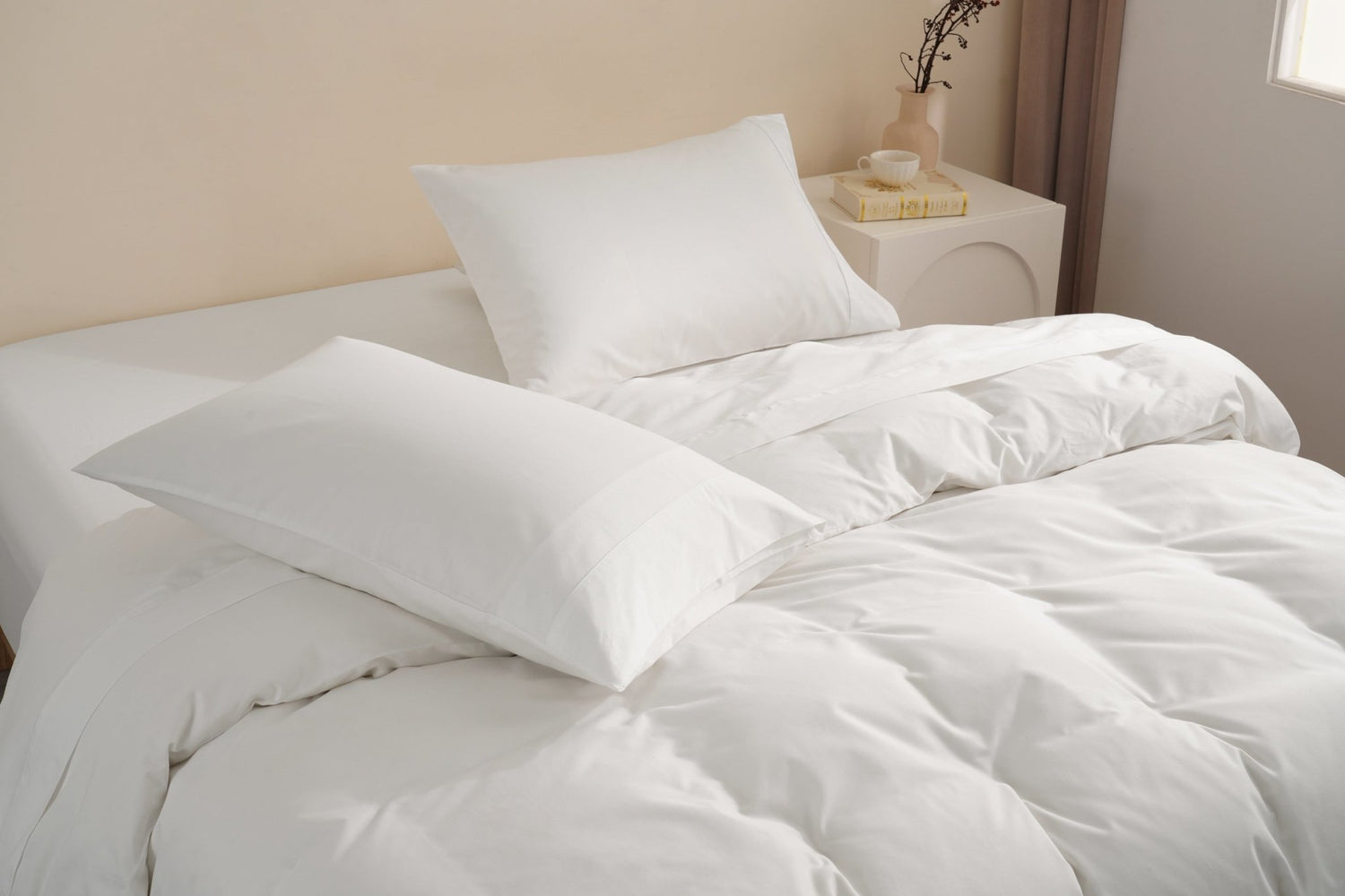 Organic Luxury Sateen Sheet &amp; Duvet Cover Set - SELENE 