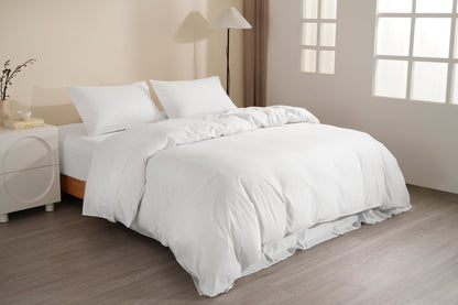 Organic Luxury Sateen Sheet &amp; Duvet Cover Set - SELENE 