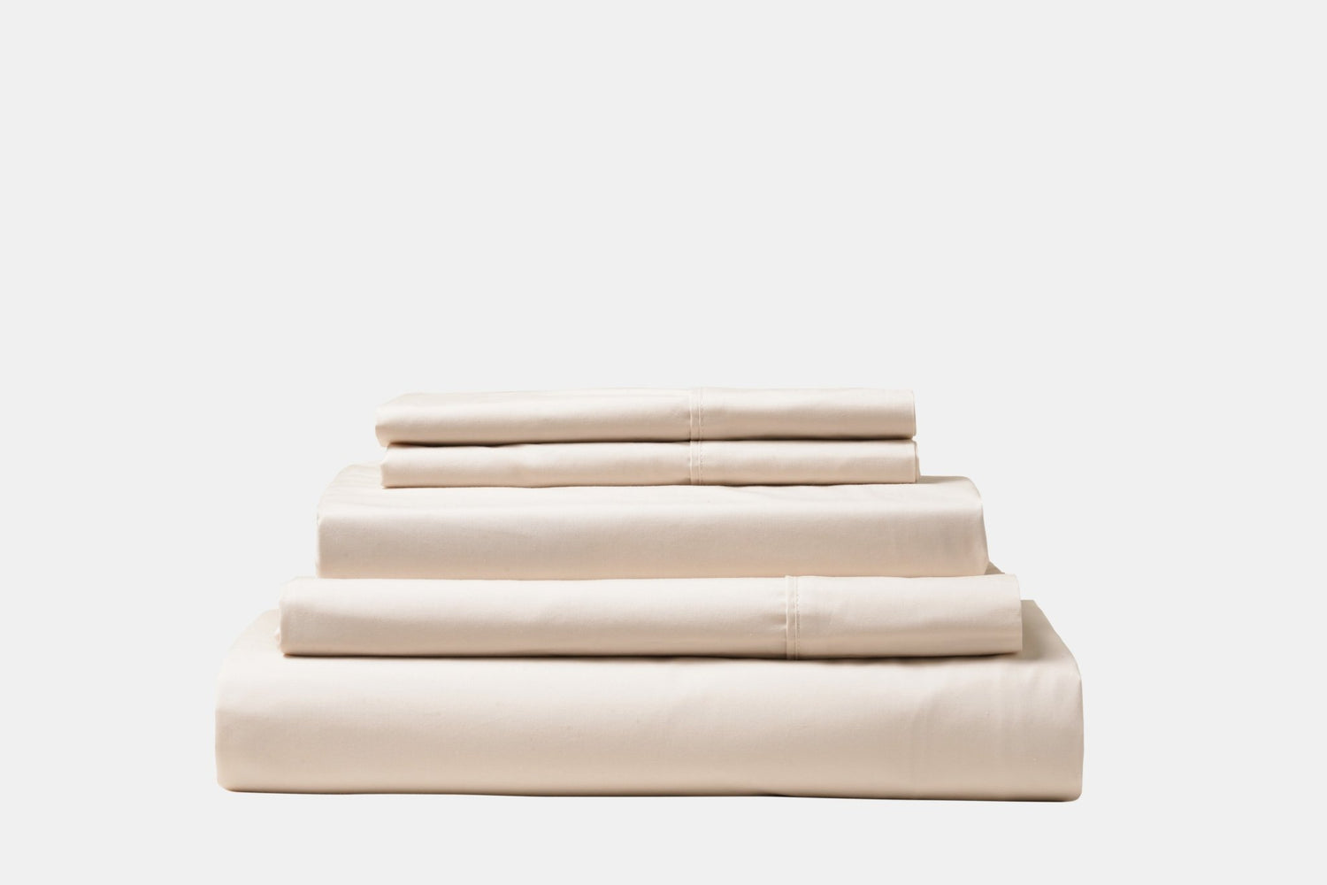 Organic Percale Cotton Sheet &amp; Duvet Cover Set - SELENE - 