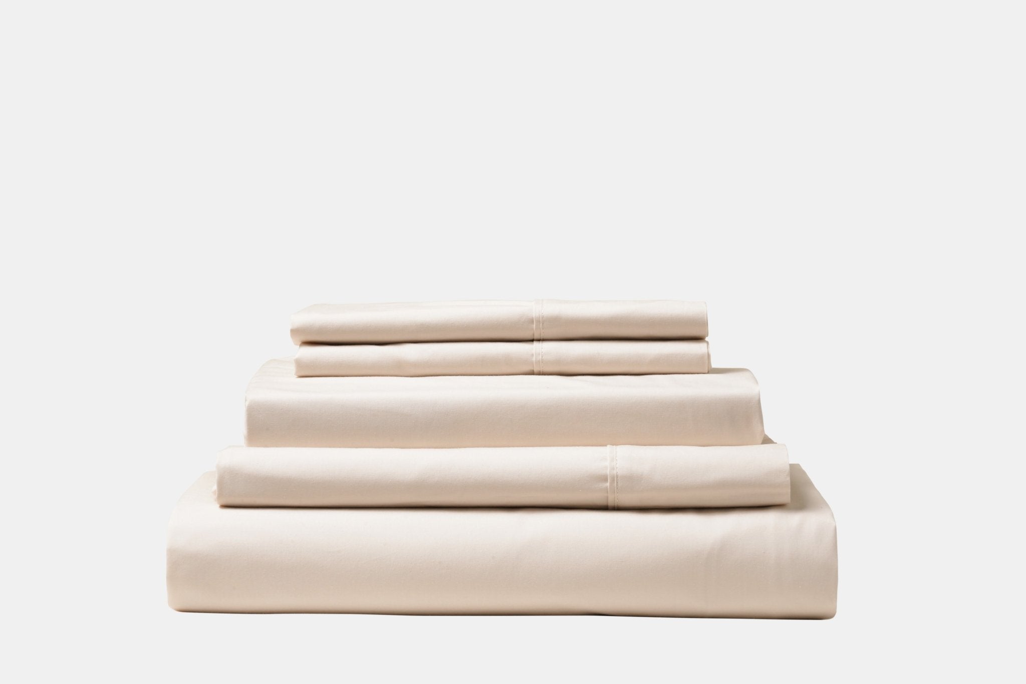 Organic Percale Cotton Sheet &amp; Duvet Cover Set - SELENE - 