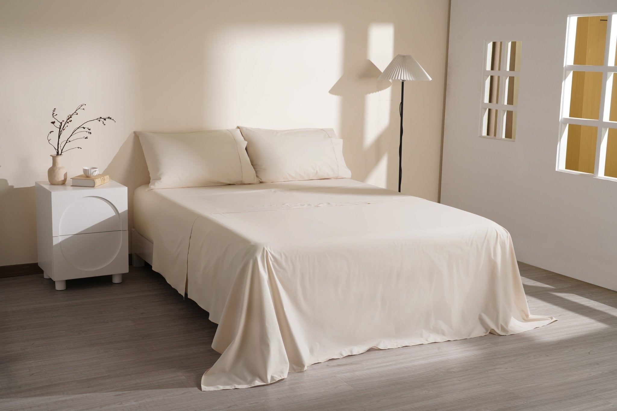 Organic Percale Cotton Sheet Set - SELENE - 