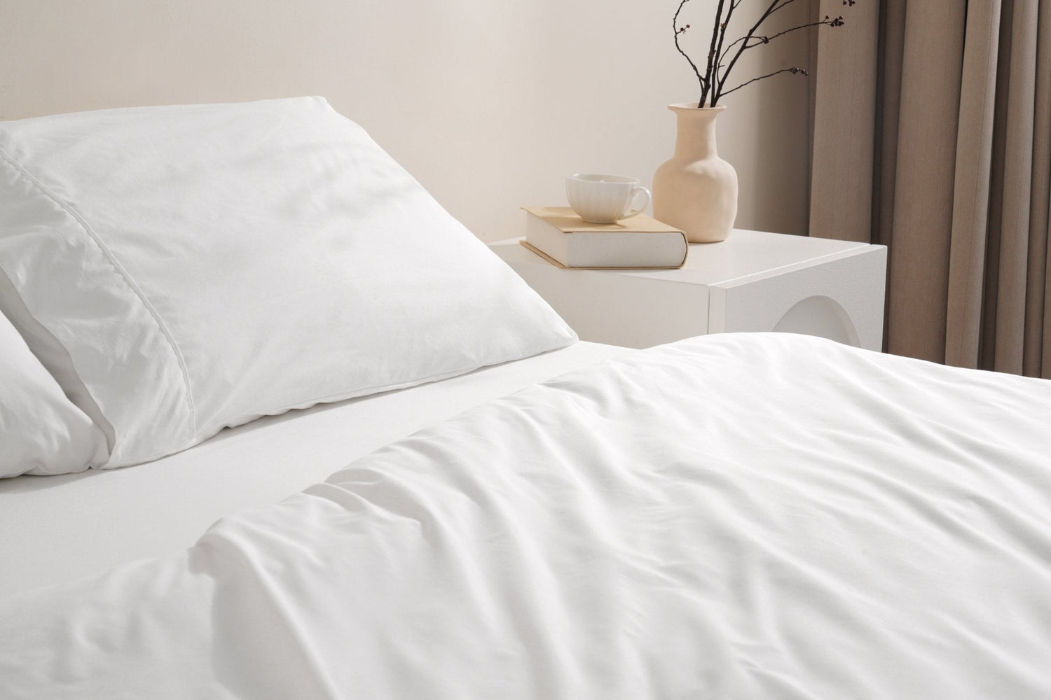 Organic Percale Cotton Sheet Set - SELENE - 