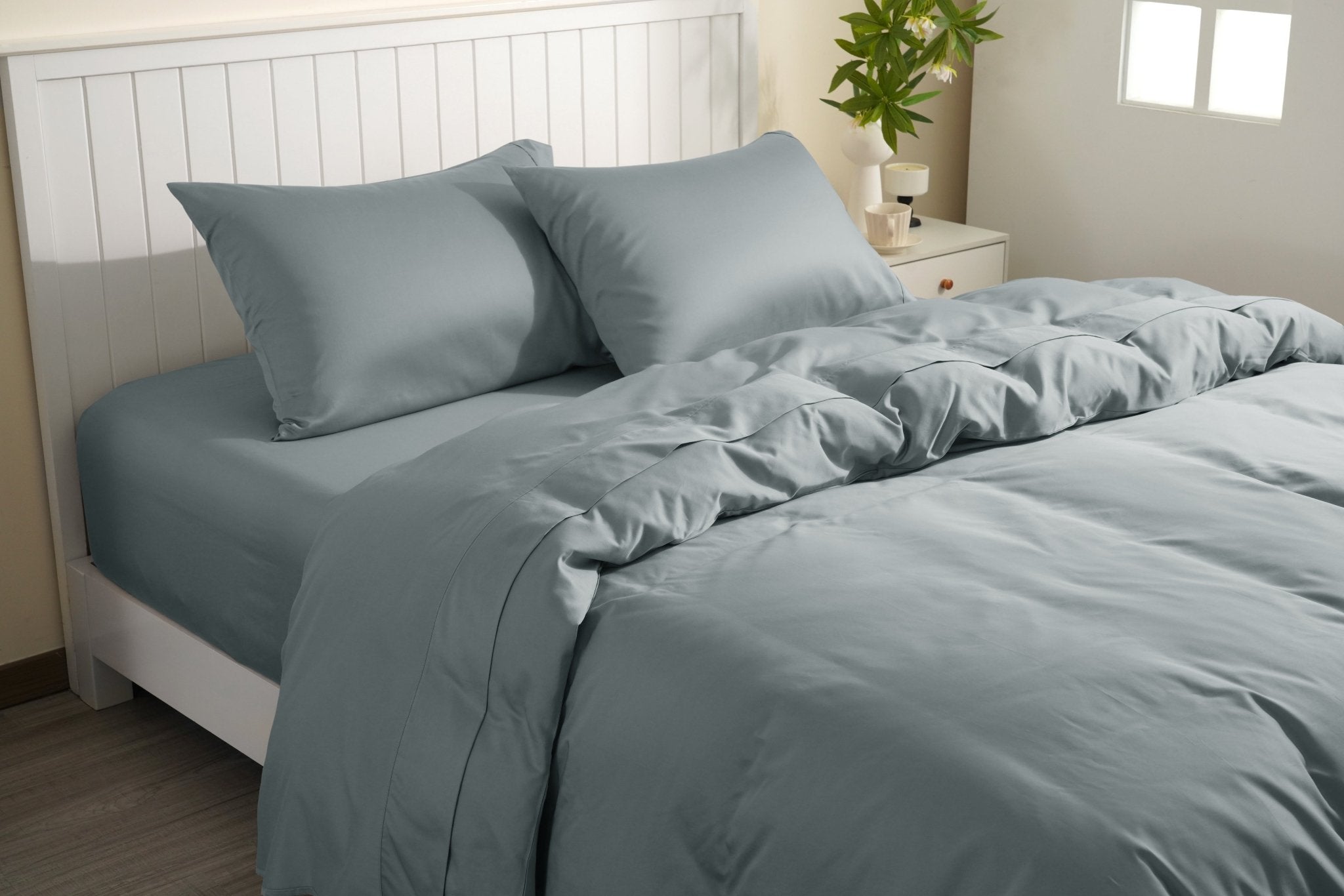 TENCEL Lyocell Cotton Sheet &amp; Duvet Cover Set - SELENE 